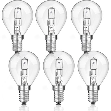 G45 E14 Ampoule 28W Dimmable, Blanc Chaud 2700K 370LM, Transparentes G45 vis Edison, Clair Ampoule E14 pour Lustre, Applique, Lot de 6 (1/5)