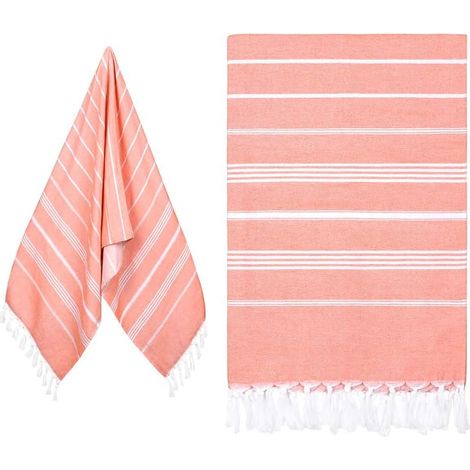 Serviette de Plage,180 90CM,Drap de Plage Grande, Coton - Légère, Douce et absorbante,Plage pour Plage,Voyage,Sauna,Orange Tropical (1/5)