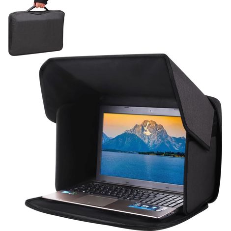 Universelle Laptop-Sonnenblende – Sonnenschutz für Laptops – 2-in-1 – Tragbarer Sonnenschutz für die Arbeit im Freien (1/2)
