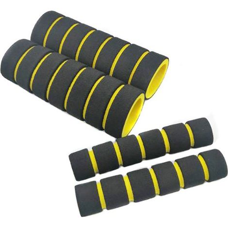 1 paio di coprimanubrio in schiuma antiscivolo per biciclette, impugnature antiscivolo, impugnature in spugna, forma ergonomica, buon assorbimento degli urti (1/5)