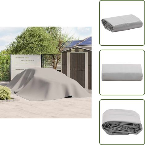 Abdeckplane Grau 5x7 m 650 g/m² - Abdeckplane - Planen - Wasserdichte Plane - Wetterfeste Plane - Campingunterstand (1/5)