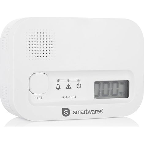 Kohlenmonoxid-Melder mit wechselbaren Batterien, 85dB Alarm, Display
