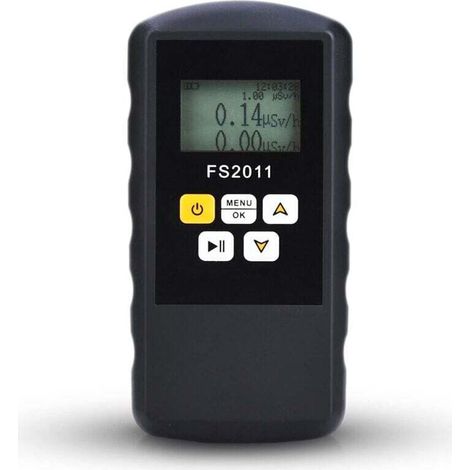 FS2011 Geiger Counter Gamma β γ χ Radiation Detector with LCD Screen, 2 Detection Methods, 3 Alarm Methods, Radioactivity Geiger Counter