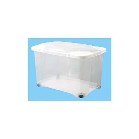 EDA - Coffre Clip box 40l naturel avec roulettes
