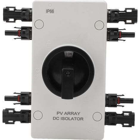 Interrupteur de Déconnexion Solaire DC Interrupteur de Déconnexion PV étanche Courant 1000V 32A DC PV Interrupteur D'isolement étanche Spécial pour Système Solaire, Caravane, (1/5)