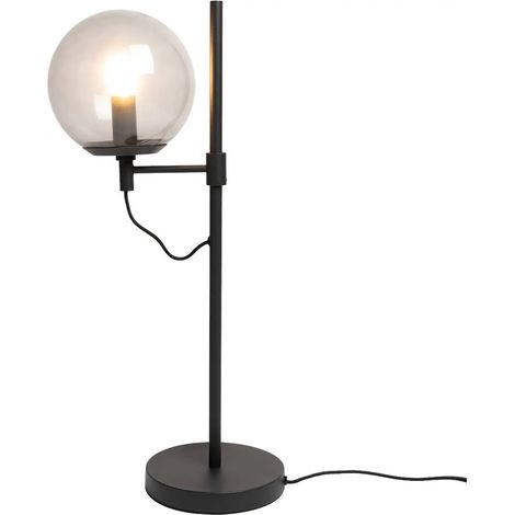 [GEBRAUCHT] B-Ware Lucande Tischleuchte Lampe Sotiana Glaskugel Glas Schwarz Esszimmer E14 Led