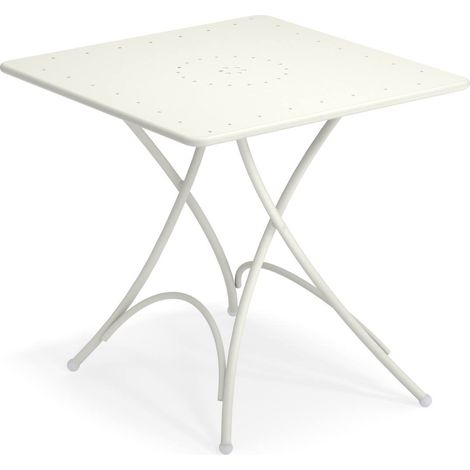 EMU Pigalle Table Carré Pliable 76 x 76 Blanc Raggrinzato 23 (1/5)