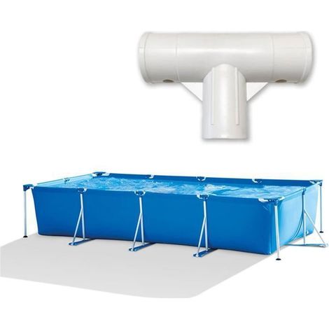 Lot de 3 Connecteurs en T Blancs 40 mm pour Tuyau de Piscine, Raccordement 90 et 180 Degrés, Pièce de Jonction 3 Vois (1/4)
