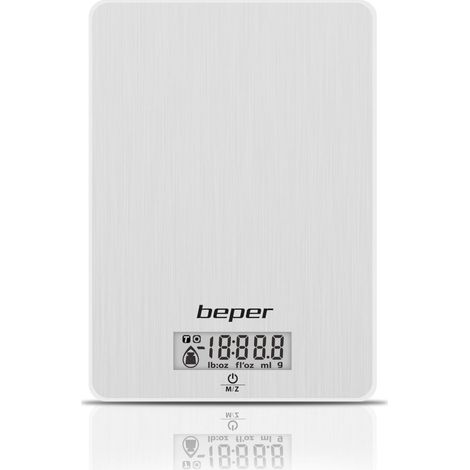 BEPER 90.131 Digitale Küchenwaage, 5 kg, Edelstahl (1/5)