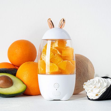 Presse-agrumes portable, presse-agrumes multifonctionnel pour étudiant électrique à la maison pour l'extraction de jus, blanc, Ensoleillé (1/3)
