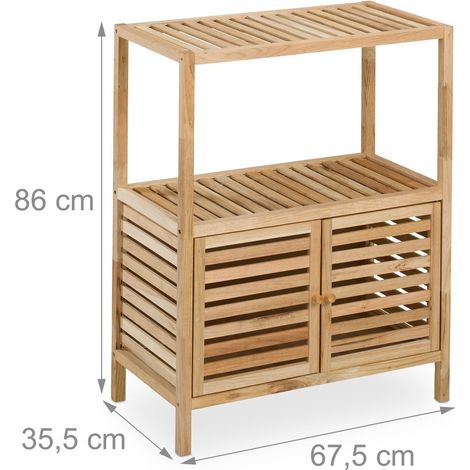 Scaffale da terra portaoggetti bagno 80 x 30 x 90 cm design compatto legno di noce 130016425