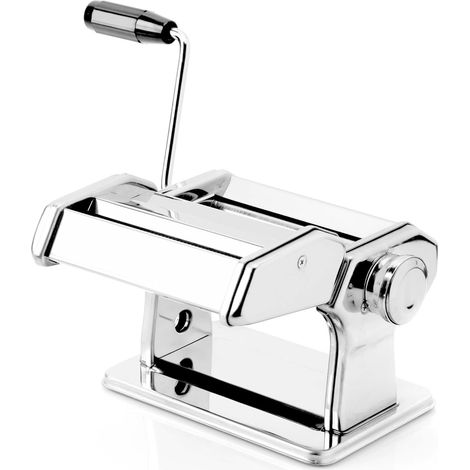 1 Machine à pâtes manuelle, Acier inox, Épaisseur réglable 2-6 mm, Largeur 150 mm, Cuisine maison