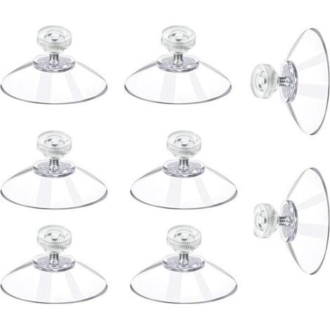 30 Pièces Ventouses de Fixation Transparentes Ø 41 mm, en Plastique PVC avec Filetage et Écrous Moletés,Ventouses à Visser sans Perçage pour Fenêtre, Voiture et Suspension (1/5)