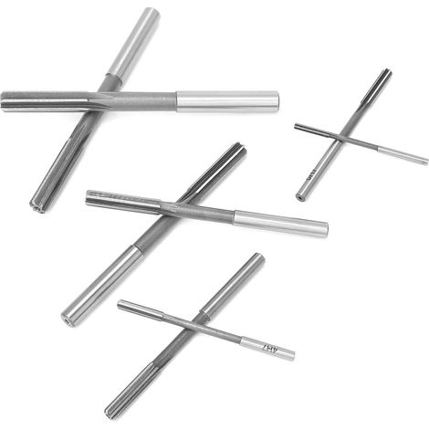 Jeu de 8 alésoirs de précision à queue droite en acier rapide, accessoire H7 (1/5)