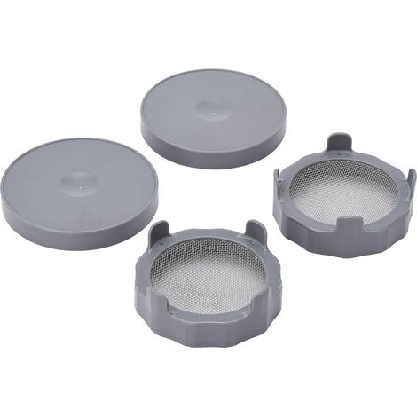 Couvercle ABS avec tamis inox pour bocaux Mason à large ouverture (1/5)
