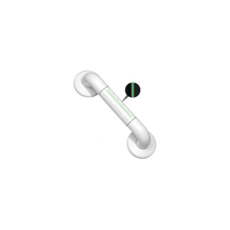Maniglione di sicurezza per bagno in acciaio inox con impugnatura antiscivolo, 40 cm, fluorescente, per WC, bagno, scale - Crezuo