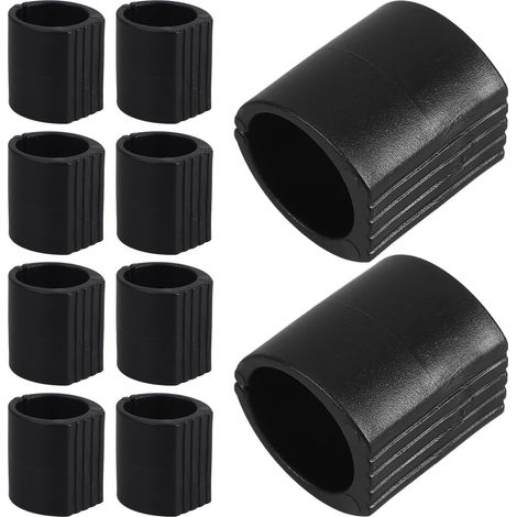 Patins antidérapants en plastique noir, lot de 12, pour pieds chaises (1/5)