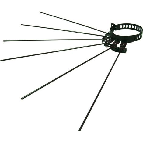 Stendibiancheria a raggera 6 raggi regolabile Ø 8/15 cm smaltato marrone - 6 pz