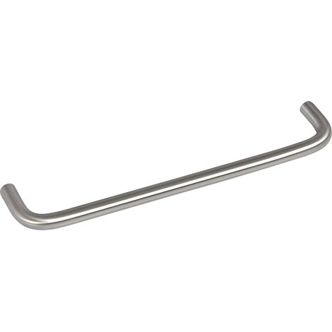 Poignée Emer LA 160 mm - Largeur 168 mm - Poignée de meuble élégante et intemporelle en acier inoxydable brossé