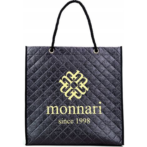 Monnari - borsa shopper nera con cuciture a vista SHP0230-020 (1/5)