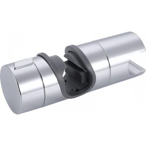 Shower bar slider, replaceable shower head holder, adjustable shower head holder diameter 18-25 mm, chrome, gray, (1/5)