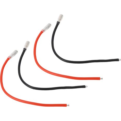 10 câbles pour moteurs RC à balais, noir et rouge, fiches bananes 4 mm, fil silicone 16 AWG pour Axial SCX10 (1/5)