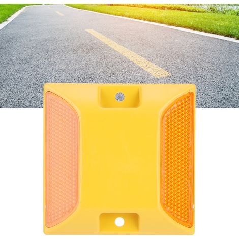 Marqueurs de Route Réfléchissants en Plastique Jaune pour Allée de Jardin et Voie Carrossable 6 Pièces Emballage Sécurisé-KZQ (1/5)