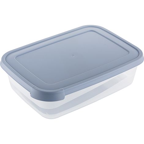 Rechteckiger Kunststoff-Lebensmittelbehälter 600 ml blau