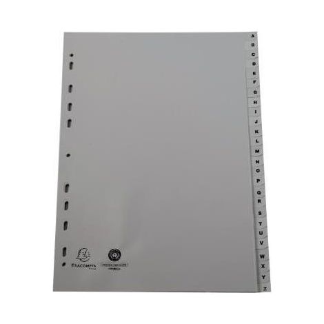 EXACOMPTA A-Z Register Exacompta Forever® DIN A4 Polypropylen grau 26 Registerblätter (1/3)