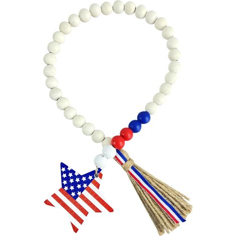 Pendentif En Bois - Décoration Murale Pour Fête Nationale - Accroche Porte Ou Mur - Design Rustique - 1 Pièce (1/4)