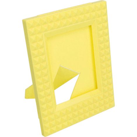 Mini cadres photo 4,3 x 3,3 pouces pour bureau ou table. Mini cadres photo instantanés pour Instax Mini 12, 11, 9, 8, 7 et EVO (Polaroid jaune). (1/5)