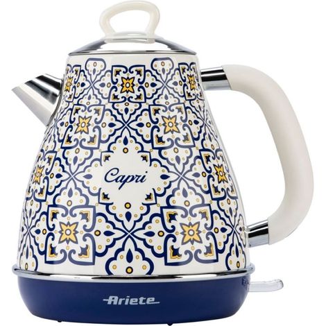 Ariete 2869 Capri Kettle, Wasserkocher, 1,7 l, Aufgüsse, Tee, Kräutertees, kabellose Basis, Abschaltautomatik