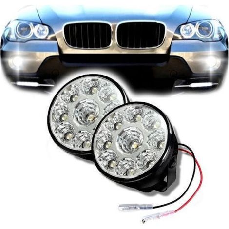 Faro LED SMD 9 Luces Diurnas Antiniebla para SUV Auto (1/4)