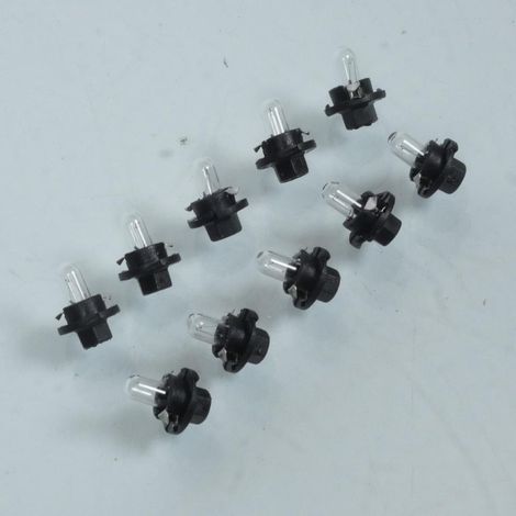10 Glühbirne mit schwarzem Kunststoffsockel 12v 1.2w bx8.4d (1/4)