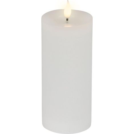 LED-Kerze weiß Wachs Ø 7,5 cm H: 20 cm ww (1/4)
