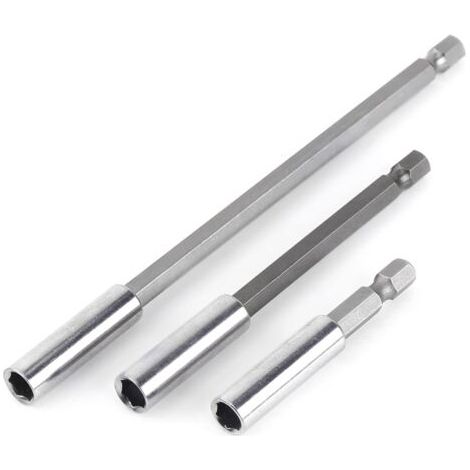 BUNTHAUS Magnetischer Bithalter, Schraubendreher-Verlängerung, Schraubendreher, Sechskantschaft, 60 mm, 100 mm, 150 mm, Schraubendreher-Bit-Verlängerung (3 Stück 1/4 Zoll) (1/5)