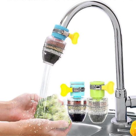 Stück Wasserfilter, Aktivkohle-Wasserhahnfilter, sechslagig, geeignet für 1/2 Zoll - 3/4 Zoll