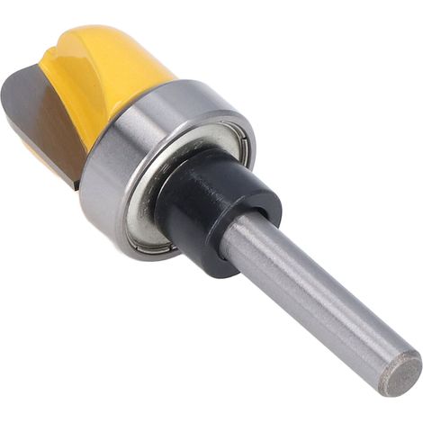 45er Bündigfräser aus hochhartem Stahl mit PTFE-Beschichtung, für Holzbearbeitung, Schubladen, tiefer Rundboden, 6 x 3/4 Zoll (1/5)