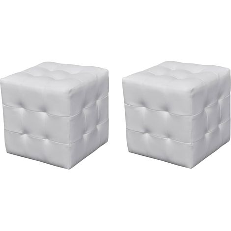 Taburetes cubo blancos vidaXL (1/4)
