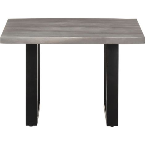 Table basse,Table d'appoint,Table de Salon avec bord naturel 60x60x40 cm Bois d'acacia massif CFW24342 (1/5)