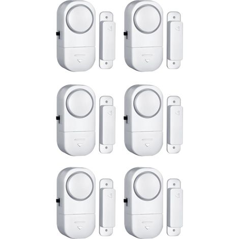 Capteur d'alarme de porte antivol 6 pièces, alarme de fenêtre sans fil, alarme de porte et de fenêtre (1/5)