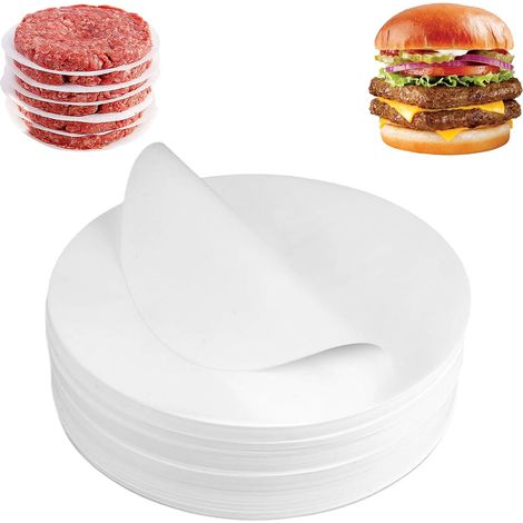 1000 Pieces Burger Discs, Round Chopped Steak Paper, Diameter 14 cm Non-Stick Burger Paper for Burger, Burger Separators, for Cooking Hamburgers and Preparing Minced Steaks (1/5)