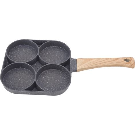 Antihaftbeschichtete Bratpfanne für Induktions- und Gaskochfelder, Eierpfanne, Crêpepfanne, Hamburgerpfanne, holzbefeuerte Ausführung, kompatibel mit Gas und Induktion. (1/5)