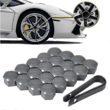 20 Stück 17 mm/19 mm/21 mm Radmutternkappen aus ABS für Autos, Reifenzierleisten, Radmutternabdeckungen, Schraubenschutzkappen-21mm-Red