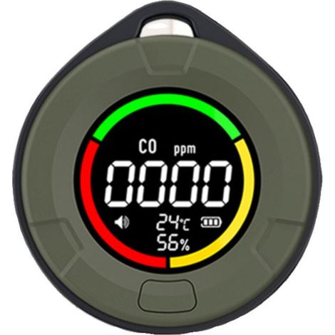 Détecteur de CO Portable, Moniteur Qualité Air Intérieur Detecteur CO avec Capteur NDIR et Ecran LCD, Moniteur CO avec Alarme pour Maison,Bureau (1/4)