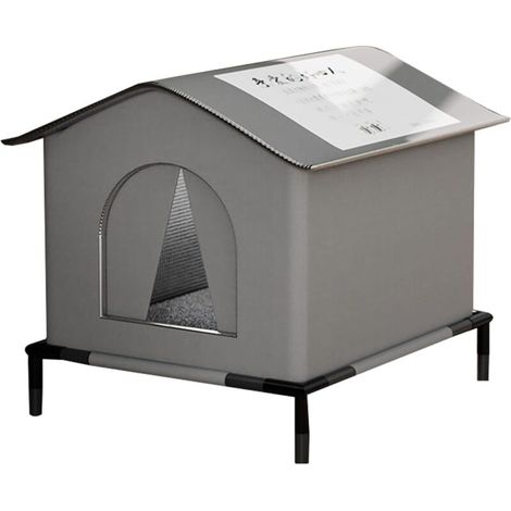 Maison pour Chat d'Extérieur,Maison pour Chat SDF Hiver Imperméable Fermée (1/5)