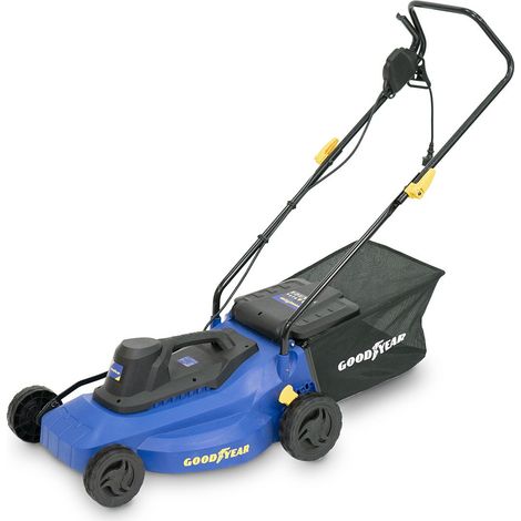 Tondeuse electrique 1800 W Coupe Ø 40 cm Hauteur de coupe Réglable Bac 35L GOODYEAR