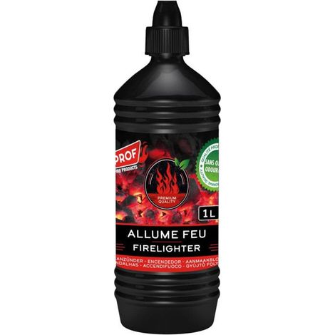 Allume-feu liquide - SPAMEL - 1 litre - Allumage rapide - Pour barbecues et feux de camp - Efficace