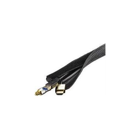 Organizzatore cavi deltaco nylon nero 5 metri (1/2)