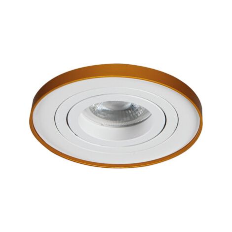 Spot encastré Kanlux TINY blanc/or rond orientable GU10 (1/5)